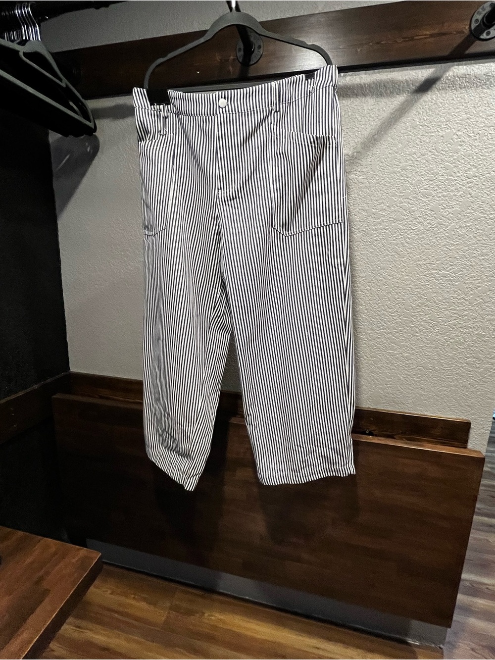 Polagram Striped Black & White Casual Pants